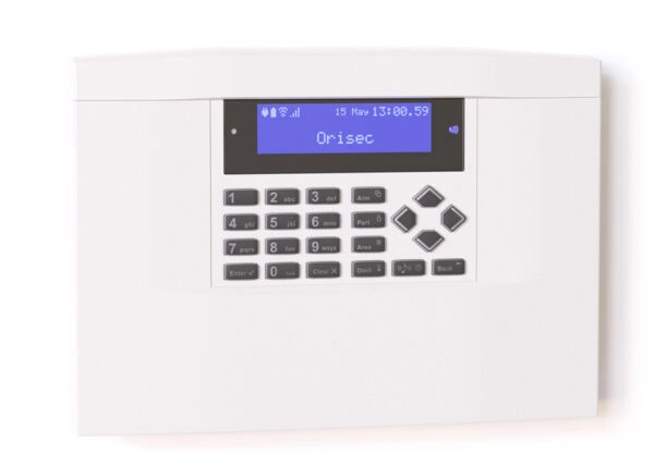 'Orisec 20 Zone Hybrid Alarm Panel<br>Built in LCD Keyed Keypad'